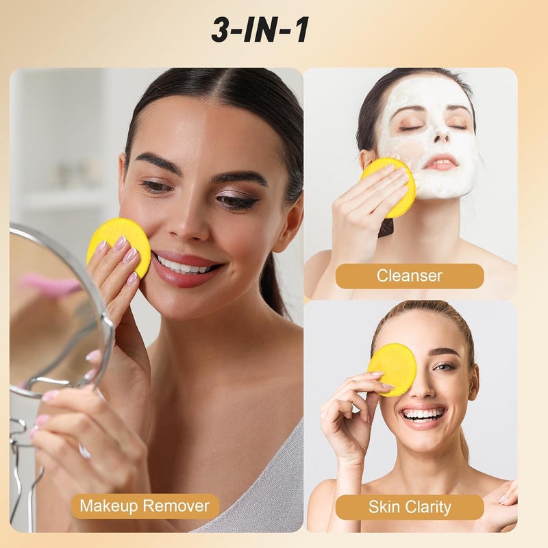 COZIESS COZIESS Turmeric Kojic Acid Cleansing Pads for Dark Spots Remover Turmeric Face Pads with Vitamin C E Deep Clean Pores Hydrate Plump Skin Exfoliating Pads with Kojic Acid Serum 50 Pads - Image 2