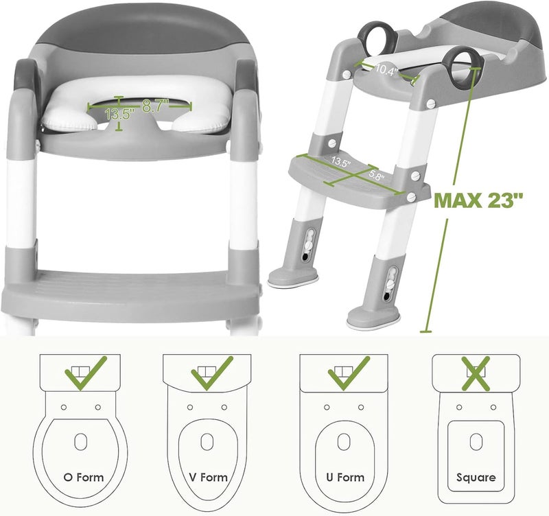 Wiifo Potty Training Toilet Seat with Step Stool Ladder for Boys and Girls - Image 4