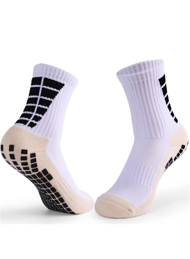 Generic 3 Pair of Athletic Football Socks, Non-slip Football Sports Socks Men Women, Cushioned, Breathable, for Soccer Yoga Basketball Rugby  - Image 2