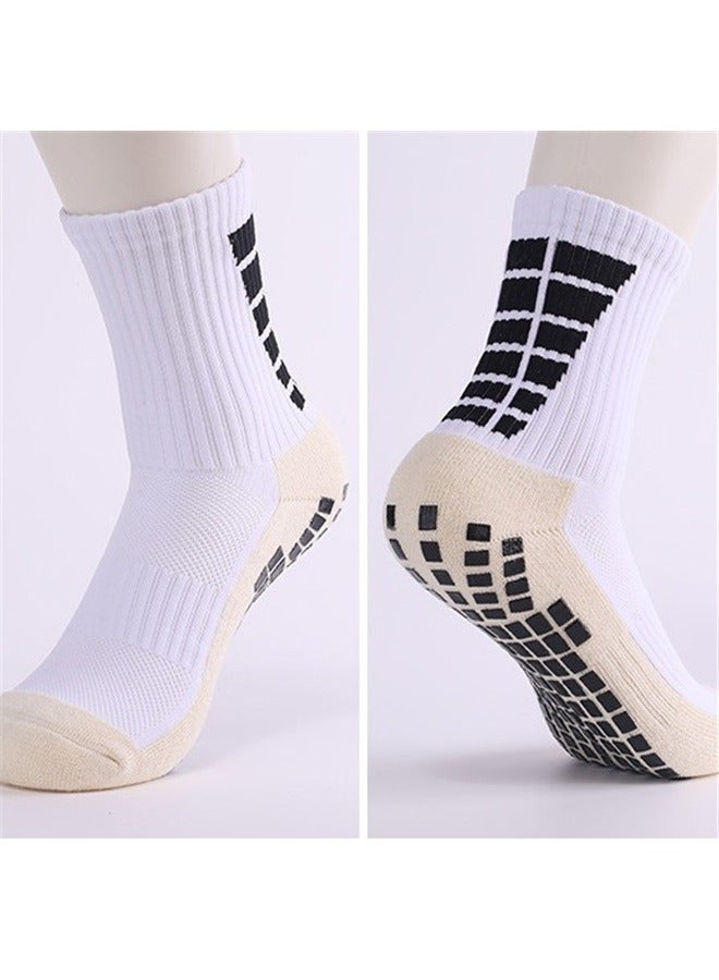Generic 3 Pair of Athletic Football Socks, Non-slip Football Sports Socks Men Women, Cushioned, Breathable, for Soccer Yoga Basketball Rugby  - Image 3