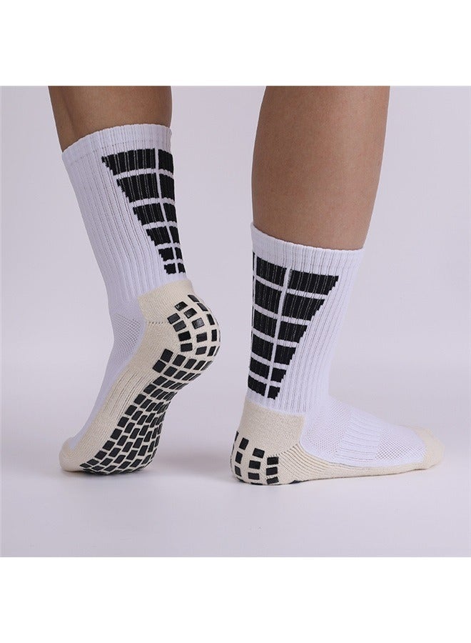 Generic 3 Pair of Athletic Football Socks, Non-slip Football Sports Socks Men Women, Cushioned, Breathable, for Soccer Yoga Basketball Rugby  - Image 4
