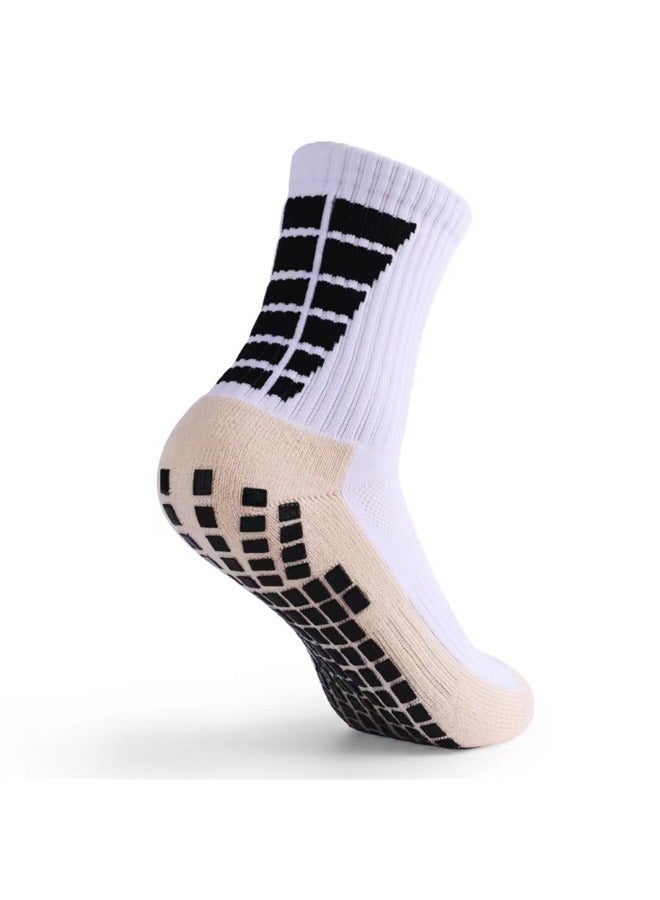 Generic 3 Pair of Athletic Football Socks, Non-slip Football Sports Socks Men Women, Cushioned, Breathable, for Soccer Yoga Basketball Rugby  - Image 5