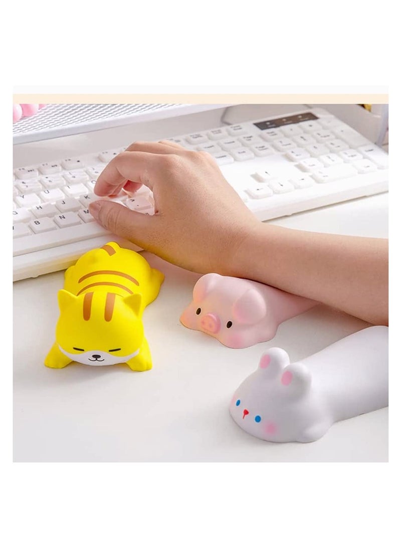 Cute Ergonomic White Rabbit Mouse Pad with Slow Rising PU Wrist Rest Perfect for Office and Home Use - Image 4