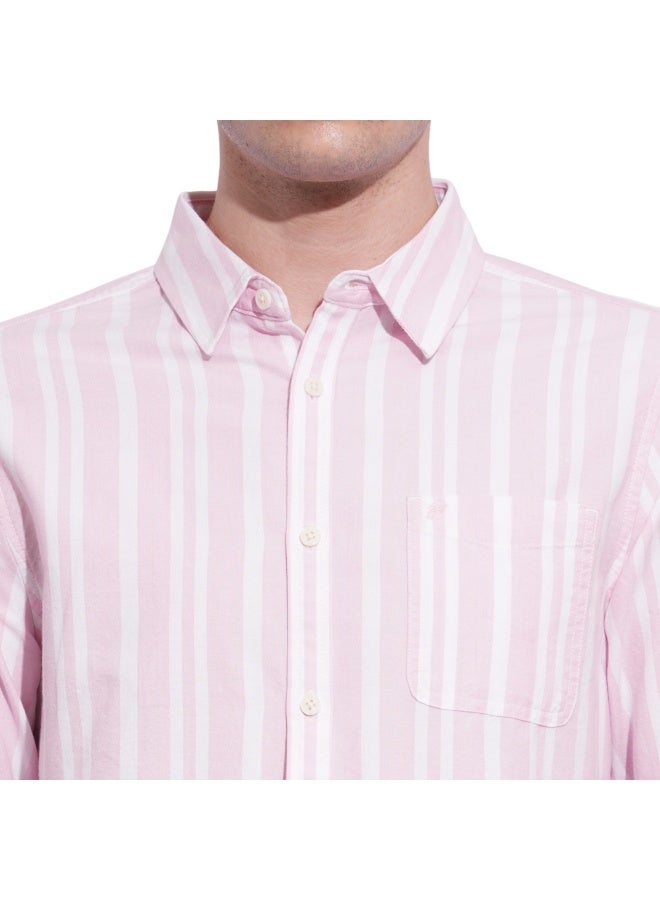 Being Human Mens Light Pink Collared Long Sleeve Shirt - Image 5