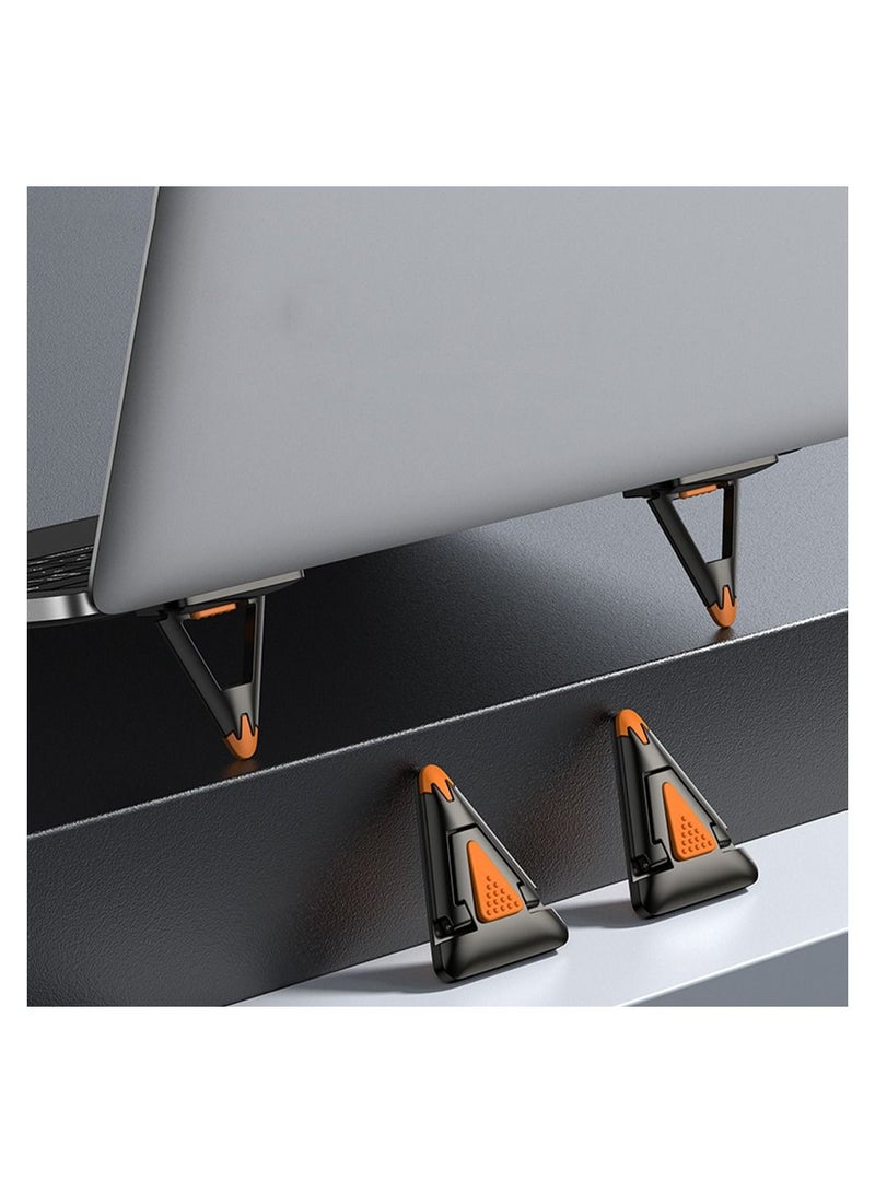 Y&D Invisible Adjustable Laptop Stand, Portable Stand for Desk, Triangular Folding Cooling Aluminum Computer Laptop, Small or Mini Bed  - Image 1