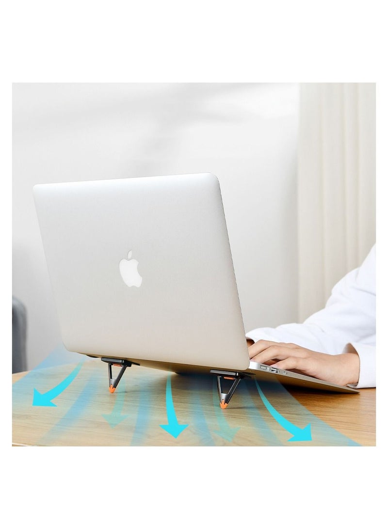 Y&D Invisible Adjustable Laptop Stand, Portable Stand for Desk, Triangular Folding Cooling Aluminum Computer Laptop, Small or Mini Bed  - Image 4