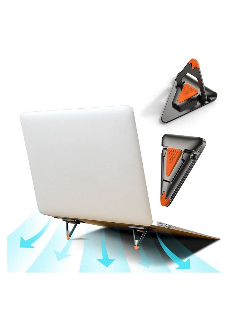 Y&D Invisible Adjustable Laptop Stand, Portable Stand for Desk, Triangular Folding Cooling Aluminum Computer Laptop, Small or Mini Bed  - Image 2