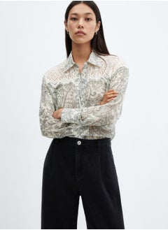 Printed Button Down Shirt