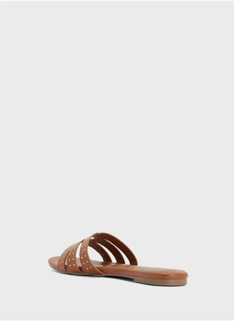 Ginger Studded Flat Sandal