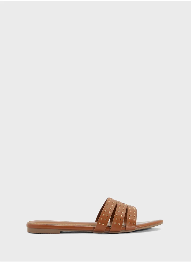 Ginger Studded Flat Sandal