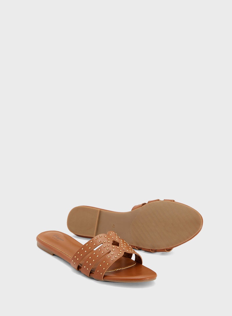 Ginger Studded Flat Sandal  - Image 3