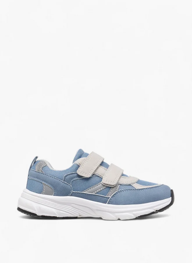 JUNIORS Boys Panelled Sneakers with Hook and Loop Closure