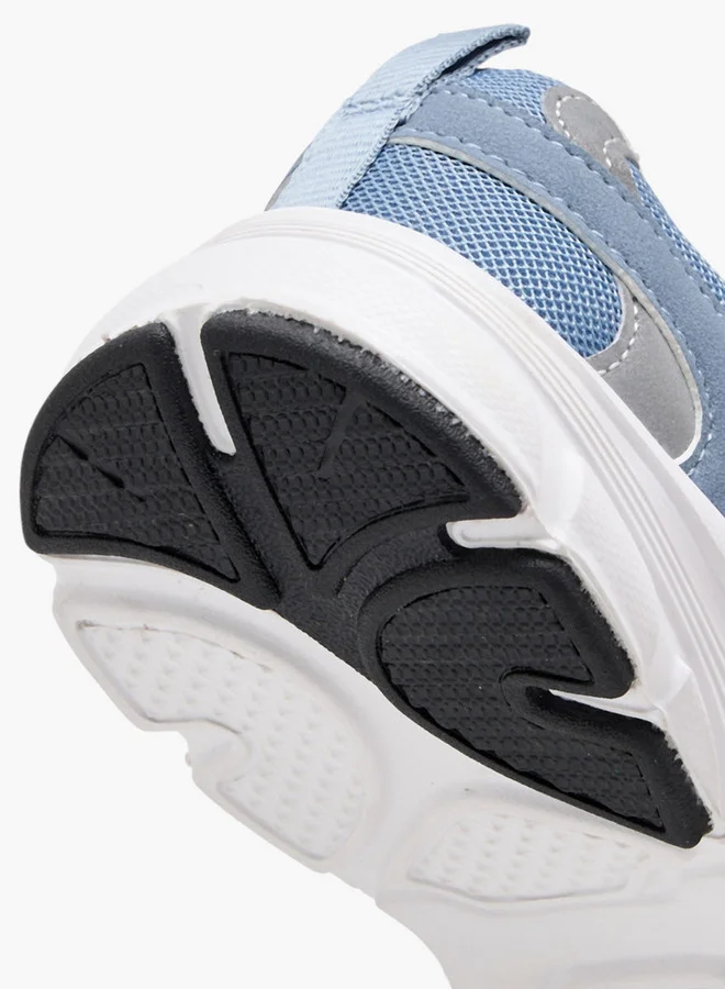 JUNIORS Boys Panelled Sneakers with Hook and Loop Closure