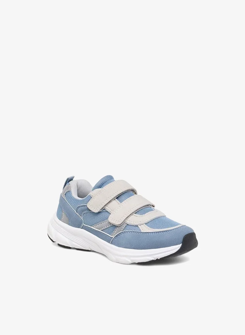 JUNIORS Boys Panelled Sneakers with Hook and Loop Closure