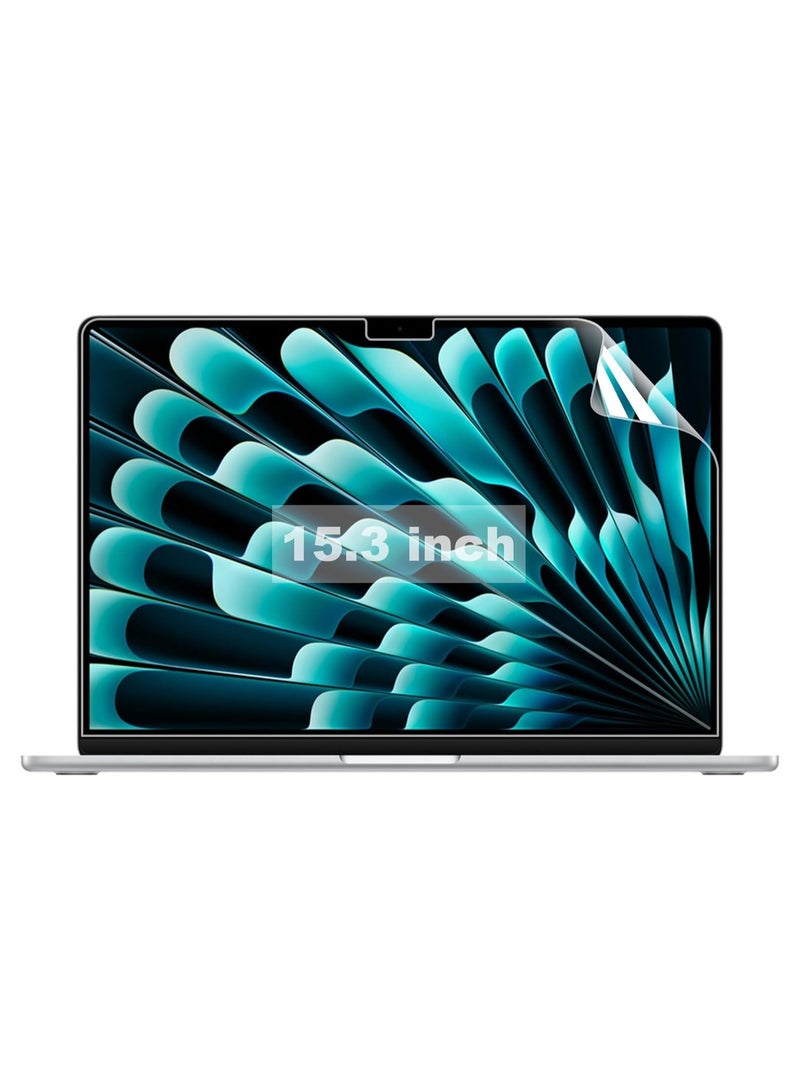 【عبوتان】 حامي شاشة متوافق مع MacBook Air 15 بوصة M3 2024/M2 2023: فيلم واقي بتغطية كاملة، مصنوع من مادة PET الناعمة، مقاوم للخدوش، عالي الوضوح. - Image 1