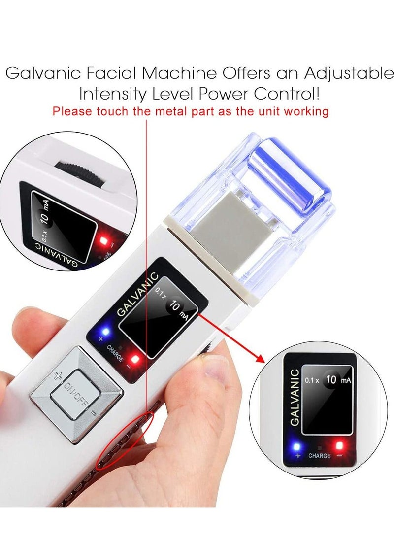Excefore - 2 in 1 Galvanic Skin Firming Machine, Portable Facial Device Anti-Aging Face Lift Massager, Massager Home Use Beauty Salon - Image 1