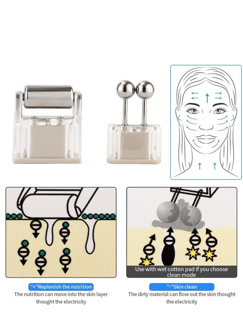 Excefore - 2 in 1 Galvanic Skin Firming Machine, Portable Facial Device Anti-Aging Face Lift Massager, Massager Home Use Beauty Salon - Image 1