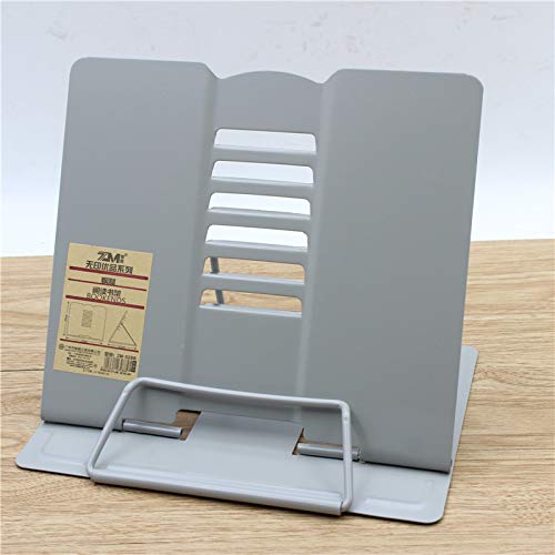 Toxen Metal Reading Book Stand Document Holder Bookend Holder with All Page Paper Clips Smartphones and Foldable Tablet or Desktop Stands - Image 3