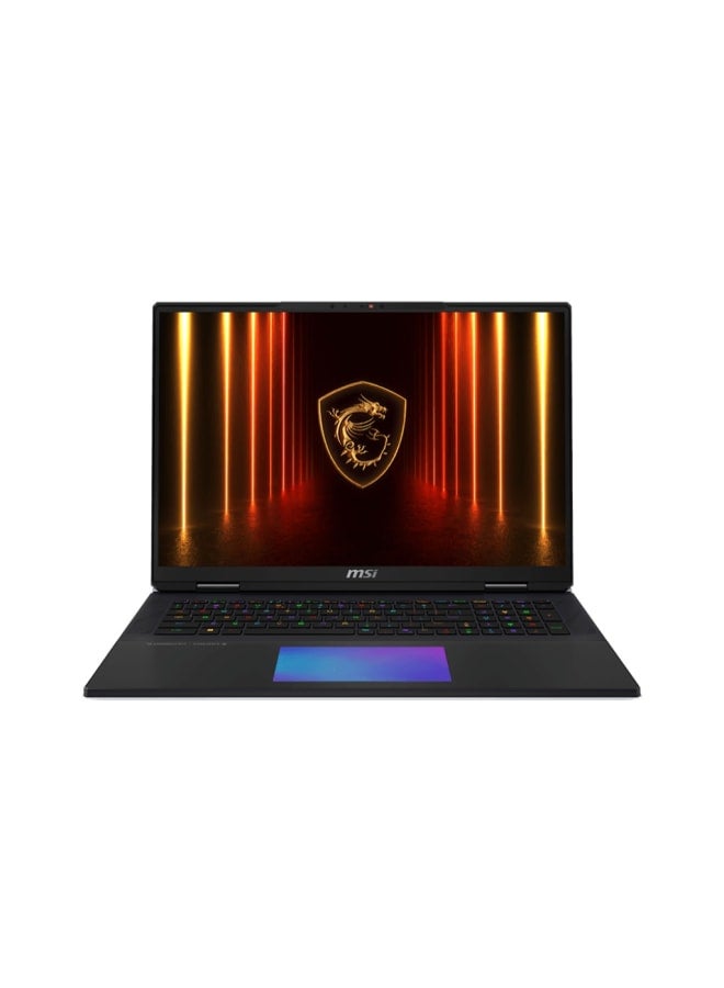 MSI MSI Titan 18 HX AI A2XWJG – Intel Core Ultra 9 285HX, NVIDIA GeForce RTX 5090 24GB GDDR7, 96GB DDR5-6400, 4TB SSD (2TB Gen5 + 2TB Gen4), 18" Display, Windows 11 Home + MSI Gaming Mouse, Backpack & Lucky Figure – 2-Year Warranty - english_arabic Core Black - Image 1
