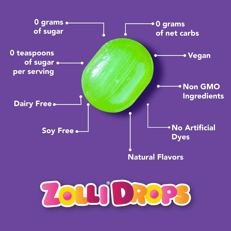 ZOLLIPOPS زولي بوبس قطرات تنظيف الأسنان بنكهة النعناع - حلوى خالية من السكر لصحة الفم، 85 جرام - Image 5