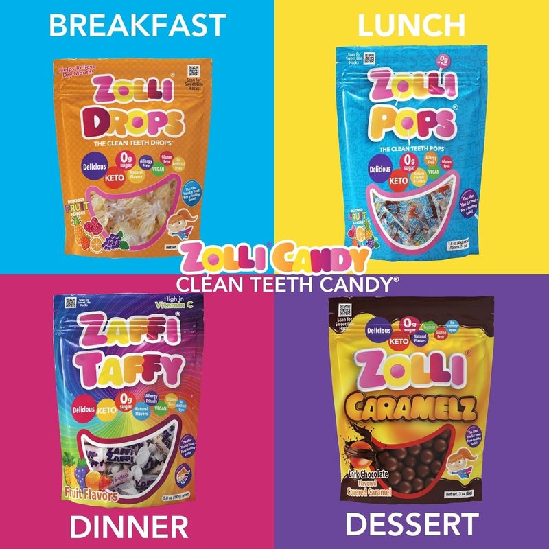ZOLLIPOPS زولي بوبس قطرات تنظيف الأسنان بنكهة النعناع - حلوى خالية من السكر لصحة الفم، 85 جرام - Image 3