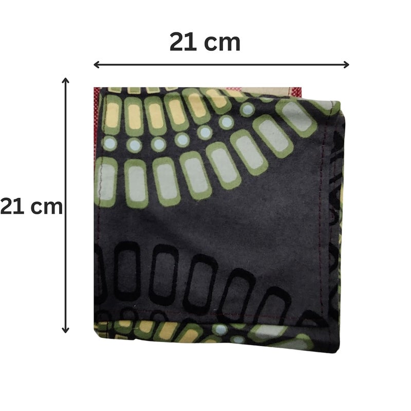 ANSHEZ Handmade Roti Cover Cloth Reusable Roti Clothes Wrap for Casseroles Chapati Cover Wrap Cloth for Tiffins Tortilla Covers Kitchen Cloth to Keep Chapati Fresh Pack of 1 Multicolor - Image 4