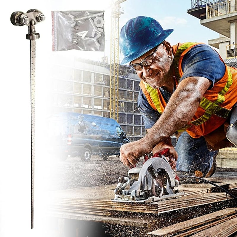 ترقية دليل القطع ذو المحامل المزدوجة 60 سم سكة قابلة للتعديل لمناشير الدائرية أعمال النجارة والخشب - Image 4