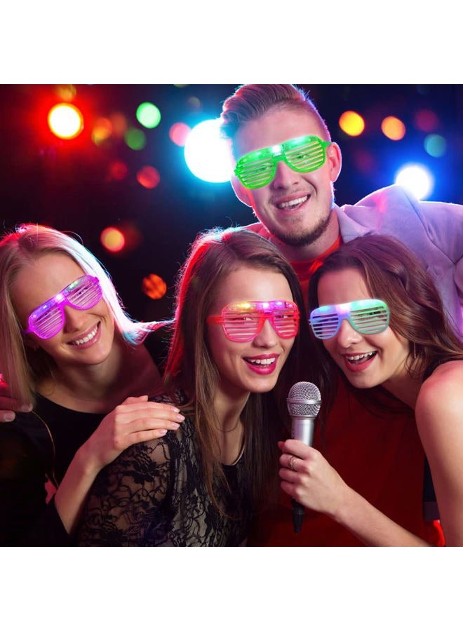 Ainiv 6PCS Neon Color Shutter Shadeds Glasses, Plastic Novelty Party SunGlasses, Fancy Dress Costume Glasses, 80s 90s Funny Party Decoration Favors Supplies, Festival Outfits Accessories - Image 4