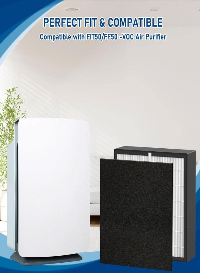Fizerneer Silver Carbon FIT50 HEPA Filter Replacement, Compatible with BreatheSmart FF50, FIT50, FF50-VOC Air Cleaner Purifier, 2 Pack - Image 4