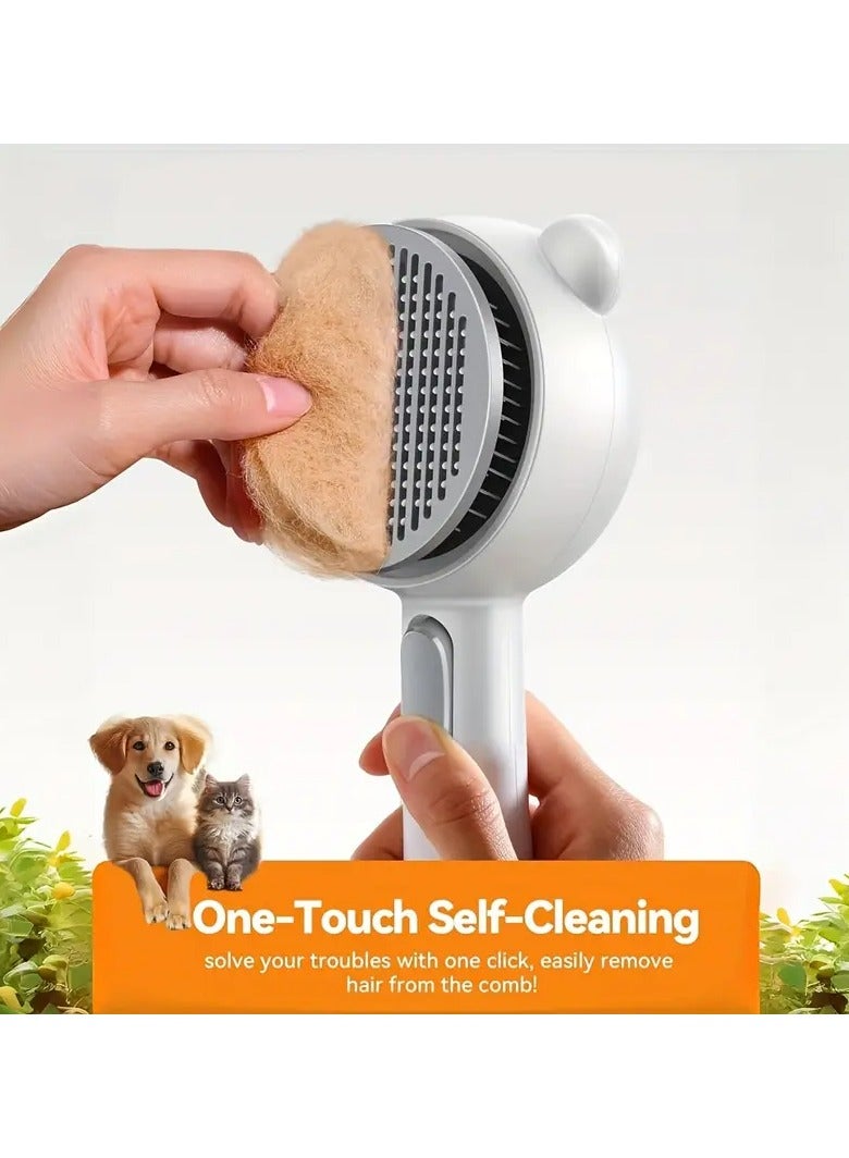 Cat Steam Brush with Release Button & Dual-Speed Spray – USB Rechargeable Grooming Tool for Shedding | Suitable for Long-Hair & Short-Hair Cats & Pets - Image 4