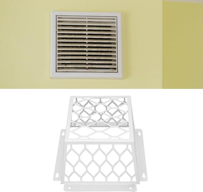 Aramox Bird Guard Dryer Vent Cover, Carbon Steel Prevents Birds Entering for 3 to 4in Exhaust Fan Covers Includes Screws Compatible with Most Vents (White) - Image 5