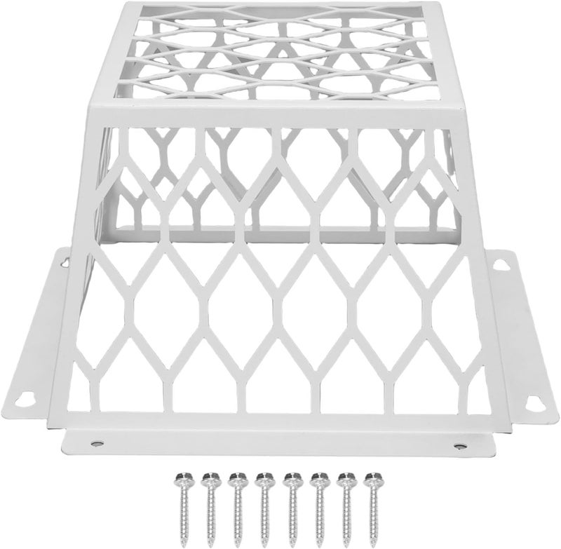 Aramox Bird Guard Dryer Vent Cover, Carbon Steel Prevents Birds Entering for 3 to 4in Exhaust Fan Covers Includes Screws Compatible with Most Vents (White) - Image 1