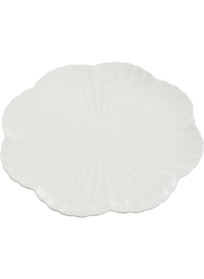 Moments Jewel Petal Round Server, 48 Cm Size, White - Image 2