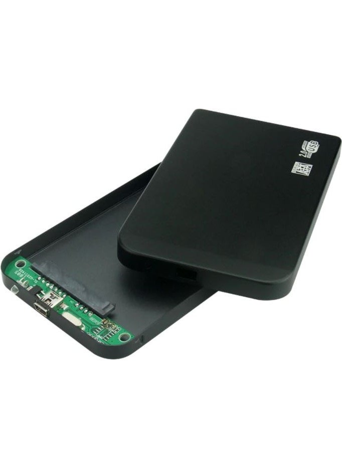 Techmaster 2.5'' Inch Sata Plastic HDD Box Harddisk Box USB 2.0 DD-110 Black  - Image 2