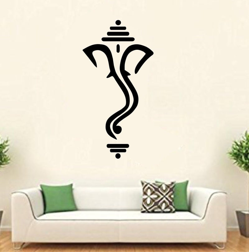 ARS PVC Wall Stickers Black God Ganesha, Wall Sticker for Living Room/Bedroom/Office and All Decorative Stickers - Image 1