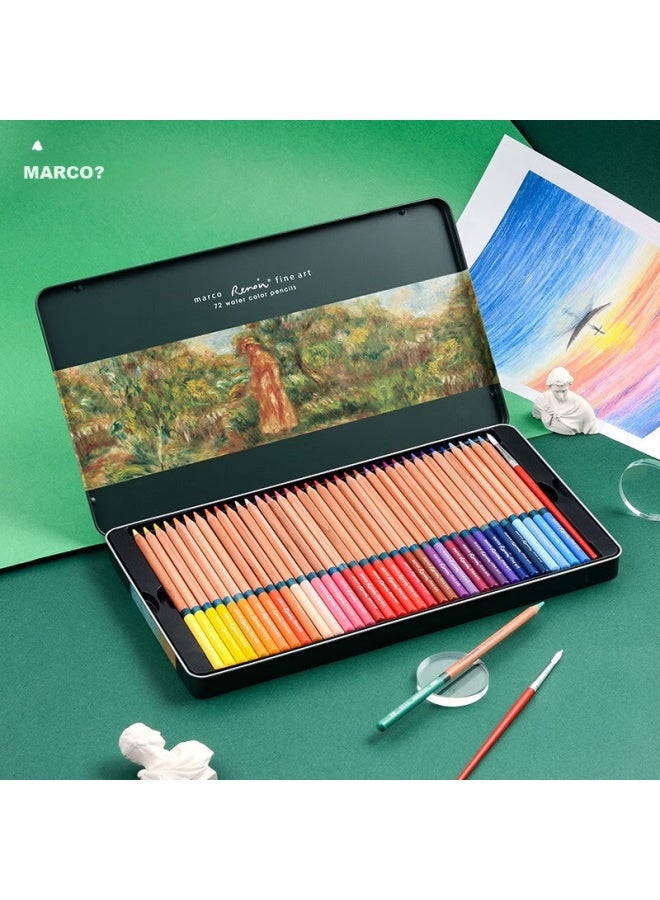 Marco Renoir Water-soluble Colored Pencils, 72 Colors, Tin Box Set, Professional Art Supplies Recommended By Art Teachers, Drawing And Coloring Pencils, Professional Art Supplies, Birthday Gift, Back To School - Image 3