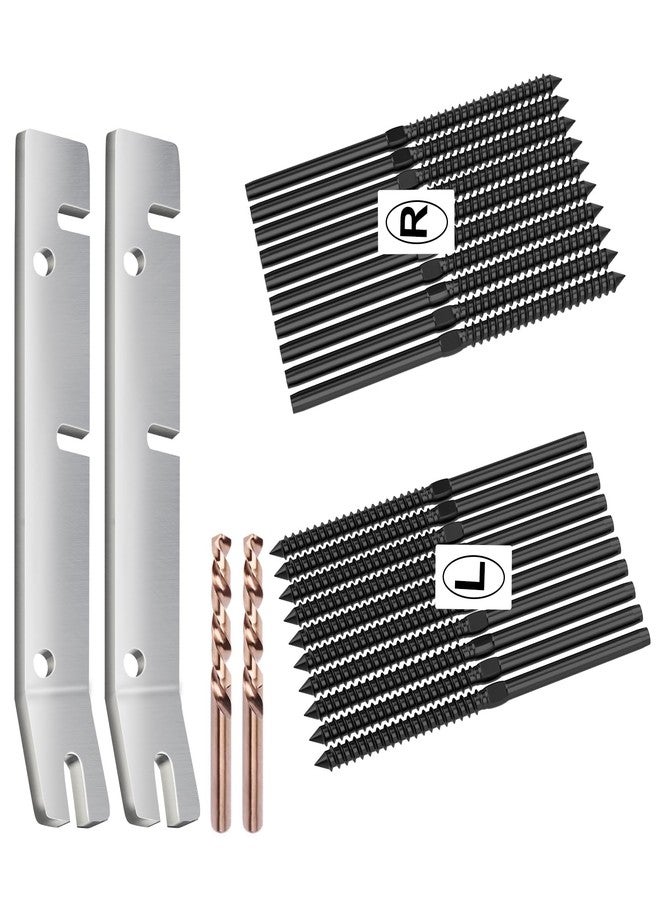 BLIKA 20 Pack T316 Stainless Steel Black Right&Left Handed Thread Swage Lag Screws for Wood Posts of 1/8" Deck Cable Railing Kit, Wire Railing Kit for Decks with Wrench, DIY Wood Baluster - Image 1