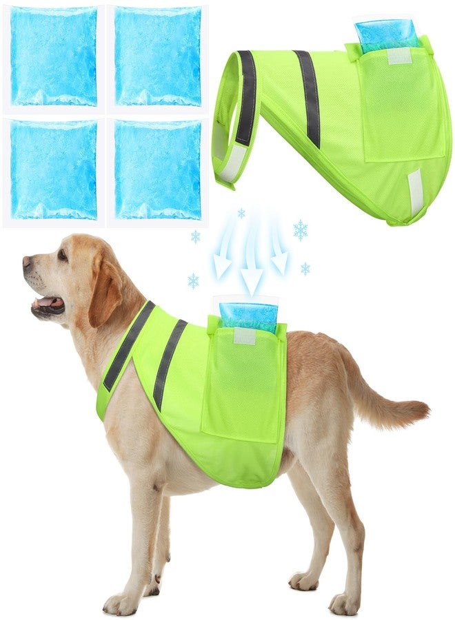 Aliceset 2 Pcs Dog Cooling Vest with 4 Recyclable Ice Pack Summer Outdoor Dog Cooling Harness Pet Adjustable Jacket Cooler(Extra Large) - Image 1