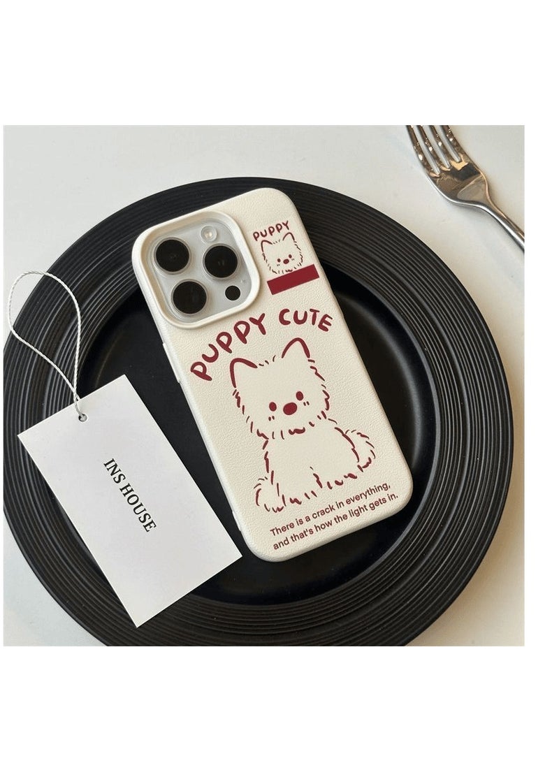 NIBEMINENT Protective TPU Case Cover For iPhone 16, West Highland White Terrier/White