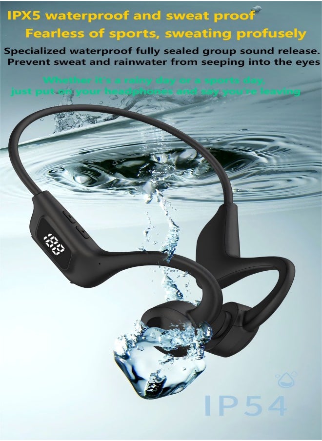 Beautiful - Wireless Sports Bluetooth Earphones, Sweat Proof And Waterproof Hanging Ear Type Card Insertion Digital Display - Image 1