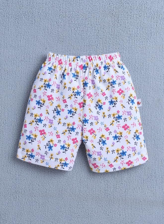 BUMZEE Baby Girls Cotton Pack of 4 Above Knee Length Shorts Yellow & Lavender - 3-6 Months (Peb10604B-ylw) - Image 5