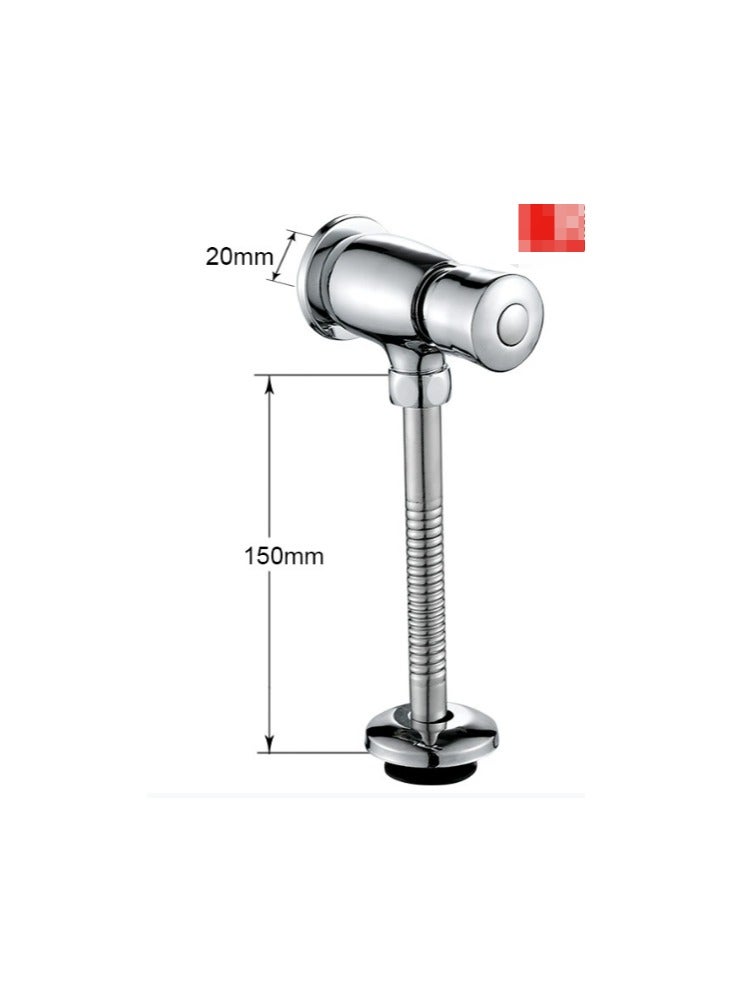 Urinal Flush Valve, Toilet Urinal Flush Valve Wall Mounted Button Type with Manual Automatic Shutoff Flush Valve - Image 2