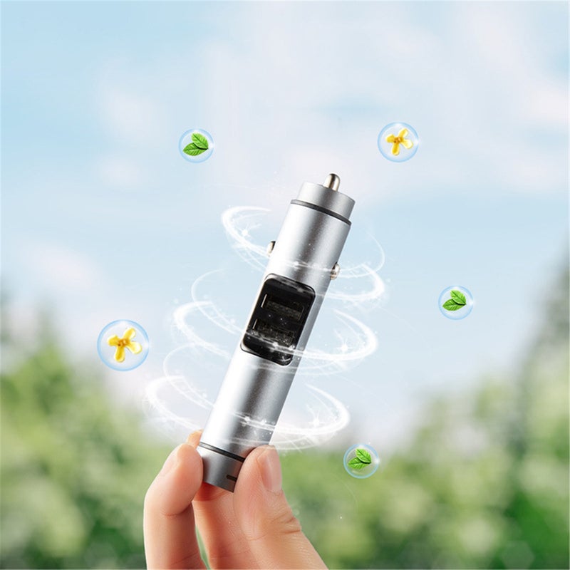 Car aromatherapy charger with 2 USB ports for long-lasting fresh air. Car aluminum alloy car charger with aromatherapy cologne water&cocoa - Image 5