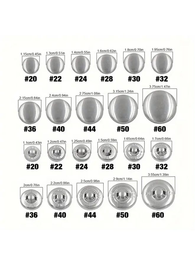 100pcs Flat Bottom Fabric Buttons For 7 93gal With One Installation Tool - Image 2