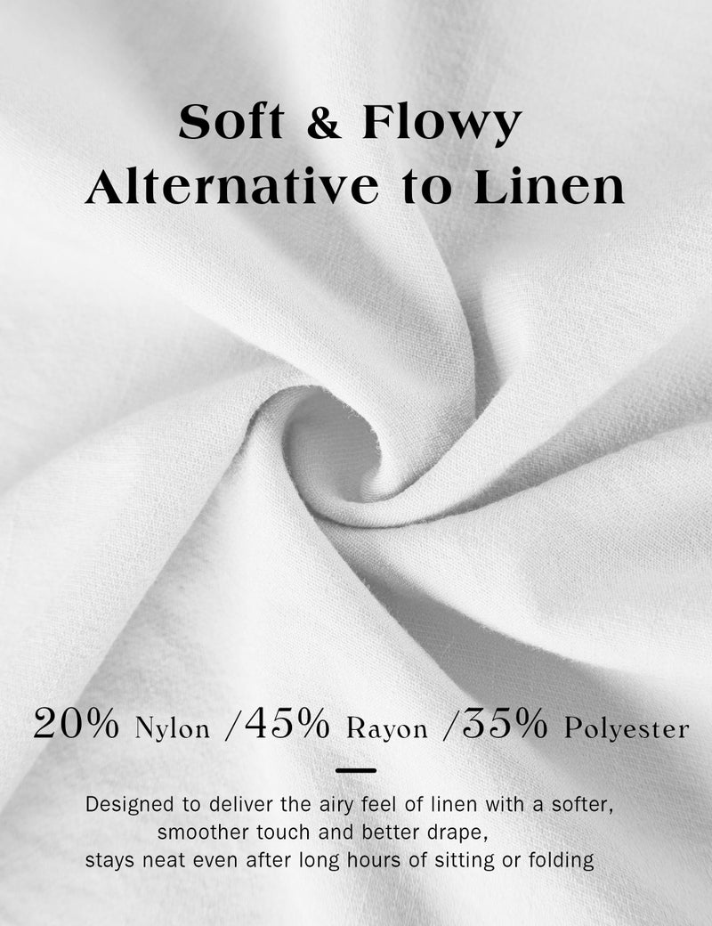 EZRUN Women's Palazzo Pants for 29"/31" Flowy Travel Wide Leg Pants 2026 Ladies Casual Summer Loose Beach Lounge White - Image 4