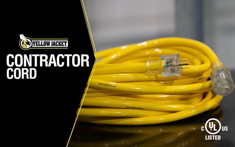 Yellow Jacket Southwire Heavy Duty Extension Cord - Outdoor Power Cable with Lighted End for Safety - Waterproof - High Visibility Yellow Jacket - 10/3 SJTW Extension - 50-Foot - Image 4