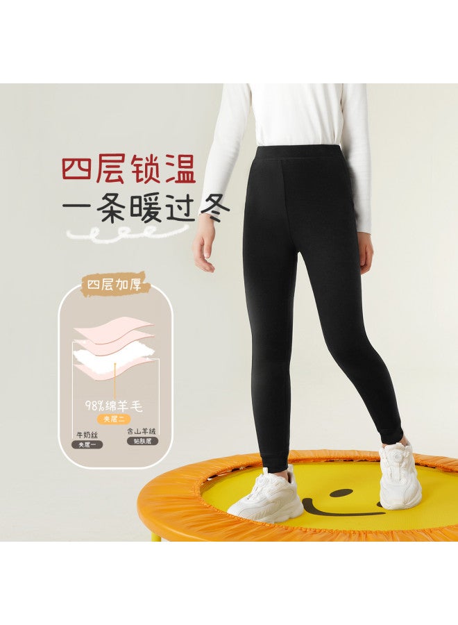 Long time companion wool & Mulberry Silk Blend Winter Pants For Boys And Girls - Image 3