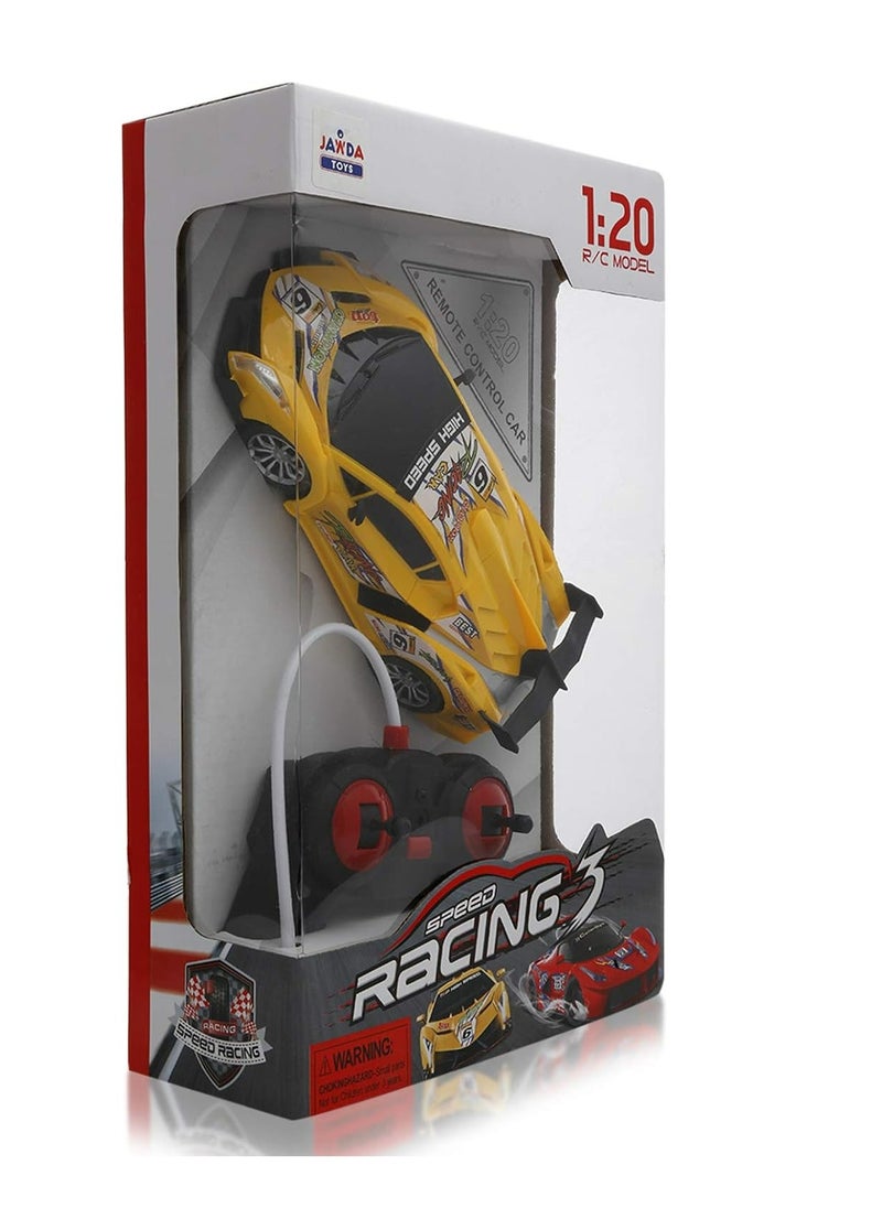 My Toys Jawda Toys Speed Racing 1:20 RC Car - Yellow  - Image 1