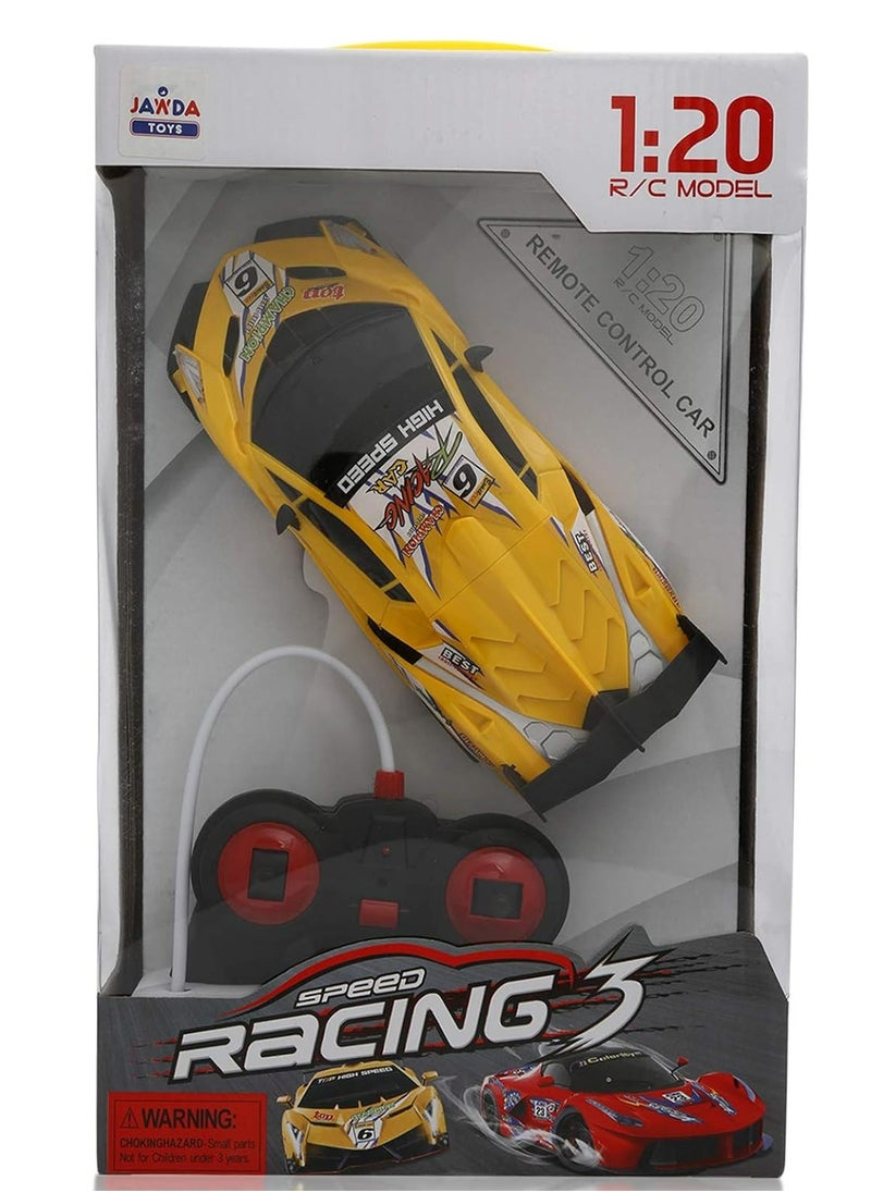 My Toys Jawda Toys Speed Racing 1:20 RC Car - Yellow  - Image 3