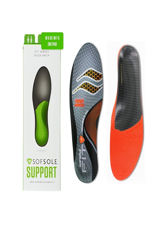 Sof Sole Men's High Arch Unisex FIT Support Insoles, Grey, Women's 13-14/Men's 11-12 - Image 1